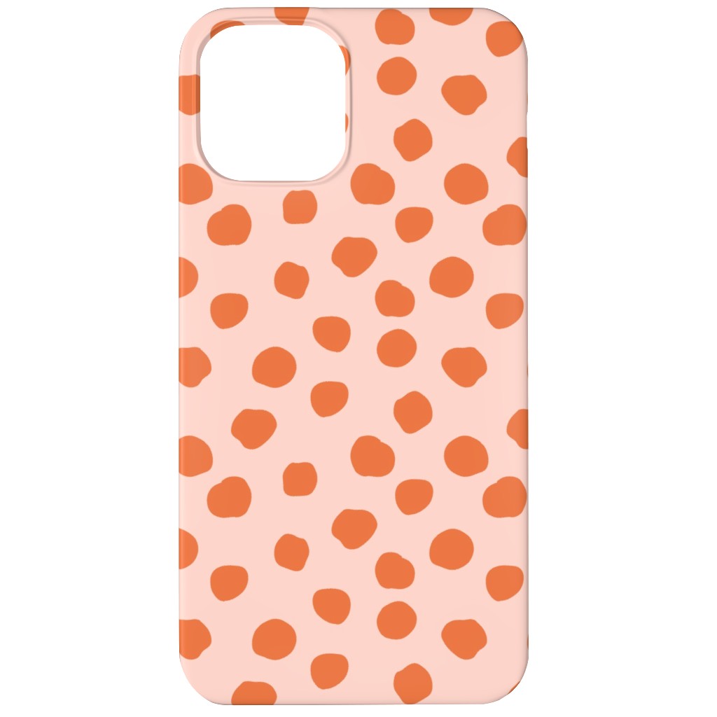 Dotty - Pink and Orange Phone Case, Silicone Liner Case, Matte, iPhone 12, Pink