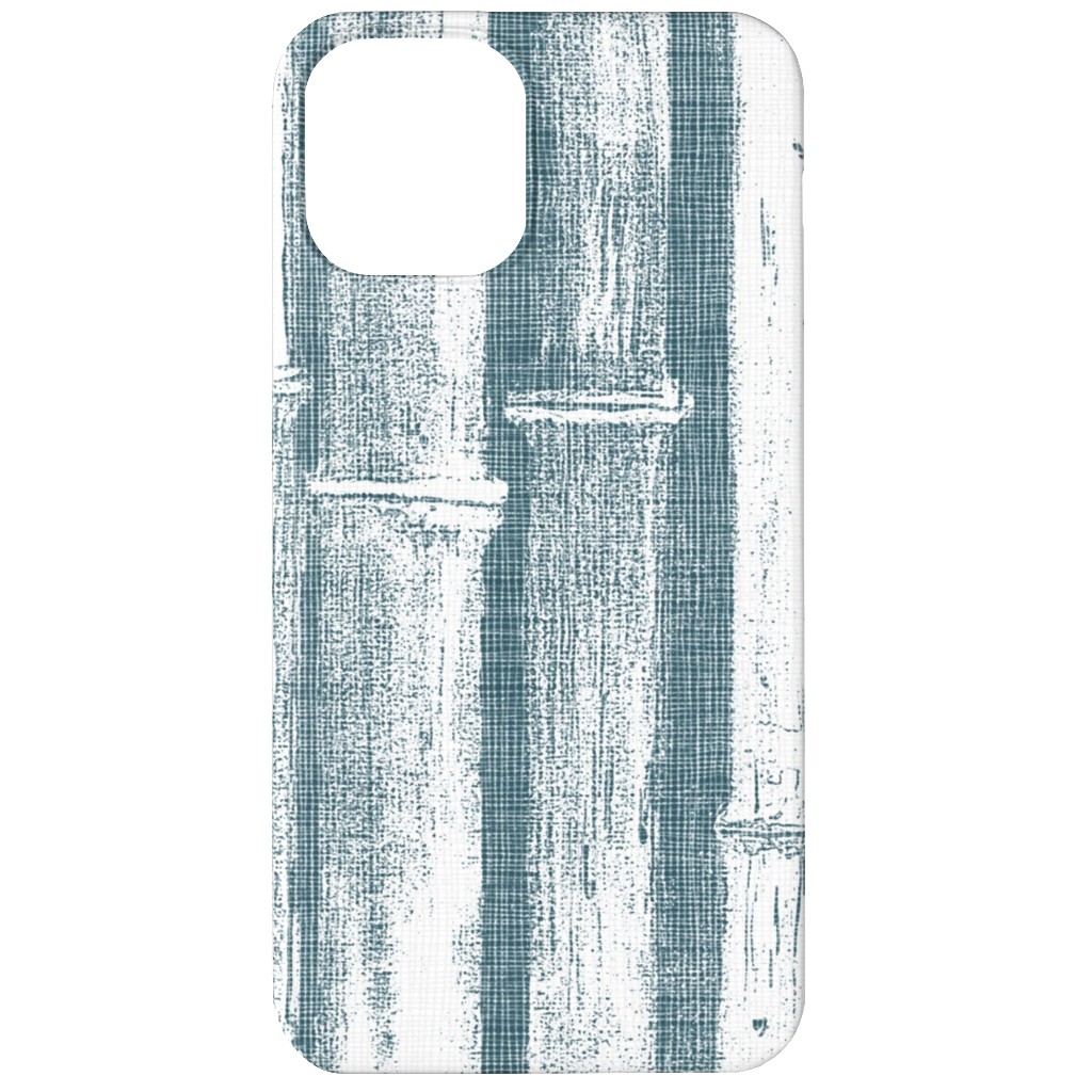 Bamboo - Grey Phone Case, Silicone Liner Case, Matte, iPhone 12, Blue