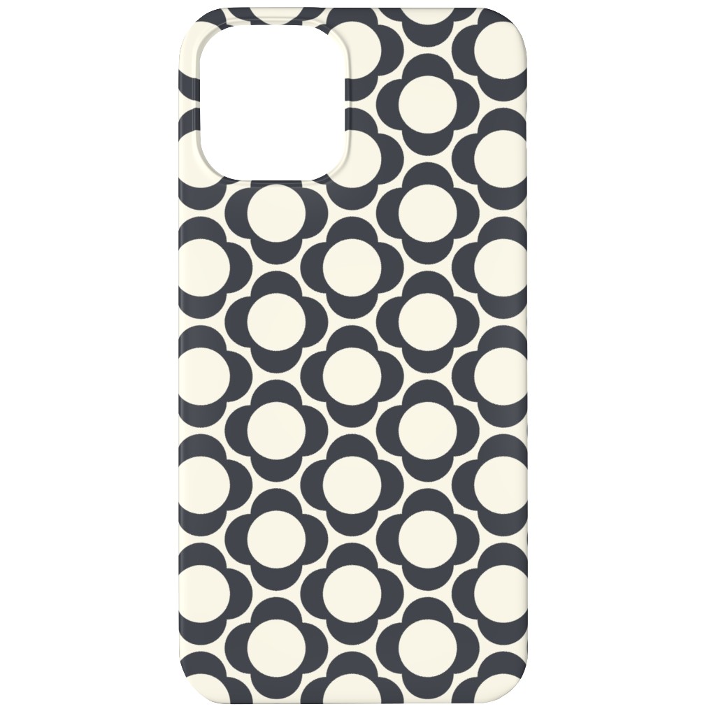 Lotta's Scandi Daisy - Navy on Cream Phone Case, Slim Case, Matte, iPhone 12, Beige