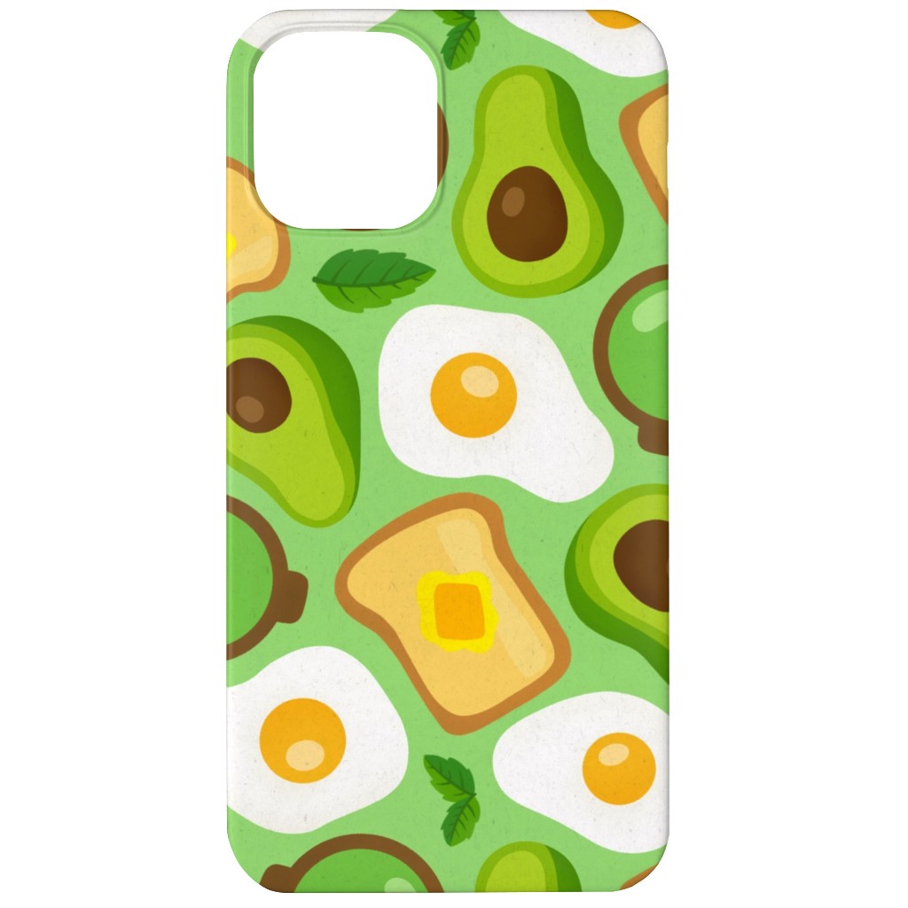 Deconstructed Avocado Toast - Green Phone Case, Slim Case, Matte, iPhone 12, Green, Classic Green