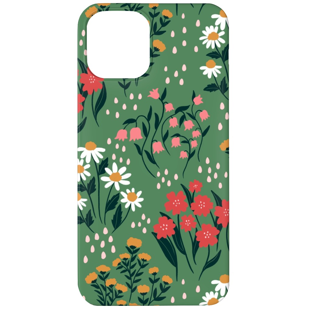 Flowerbed Phone Case, Slim Case, Matte, iPhone 12, Green, Classic Green