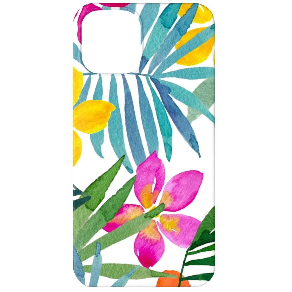 Watercolor Tropical Vibes Phone Case, Slim Case, Matte, iPhone 12, Multicolor
