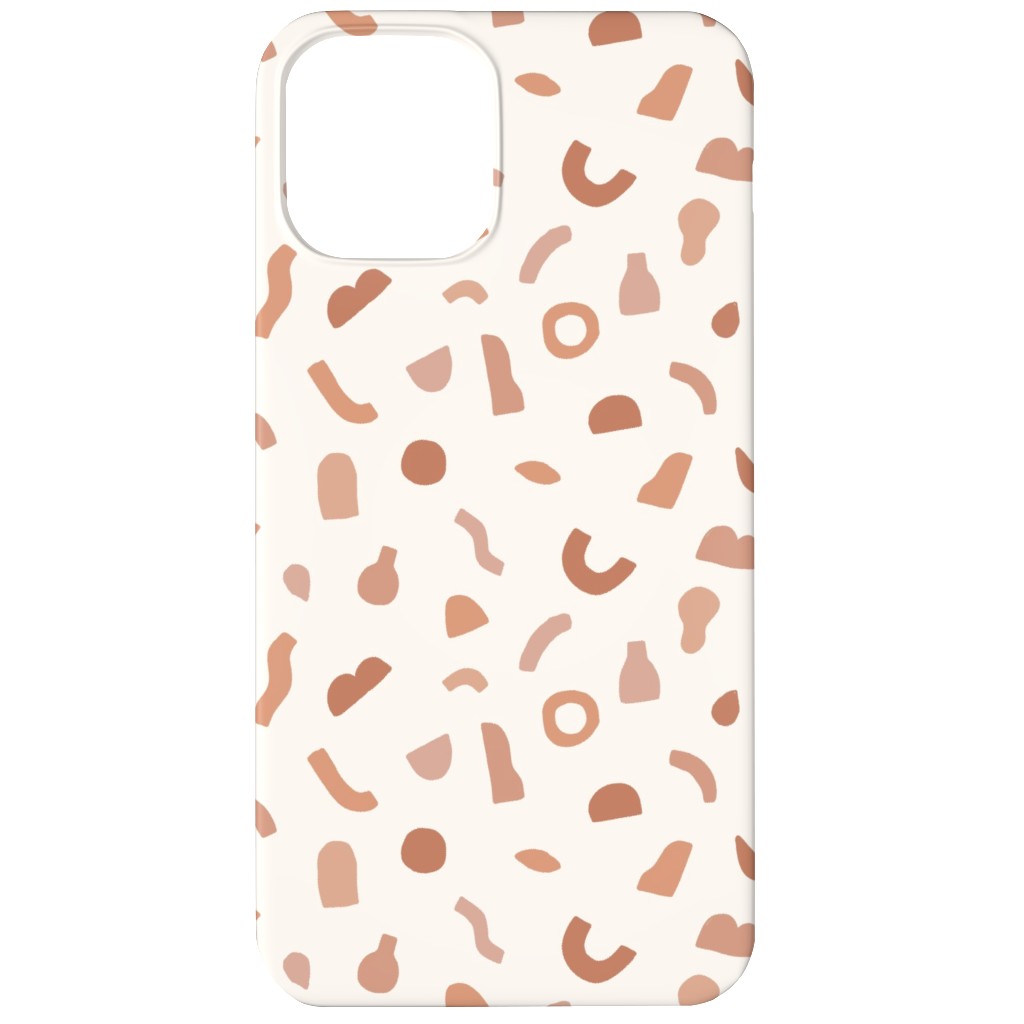Organic Cut Shapes - Kaolin Clay Phone Case, Slim Case, Matte, iPhone 12, Beige, Pearl