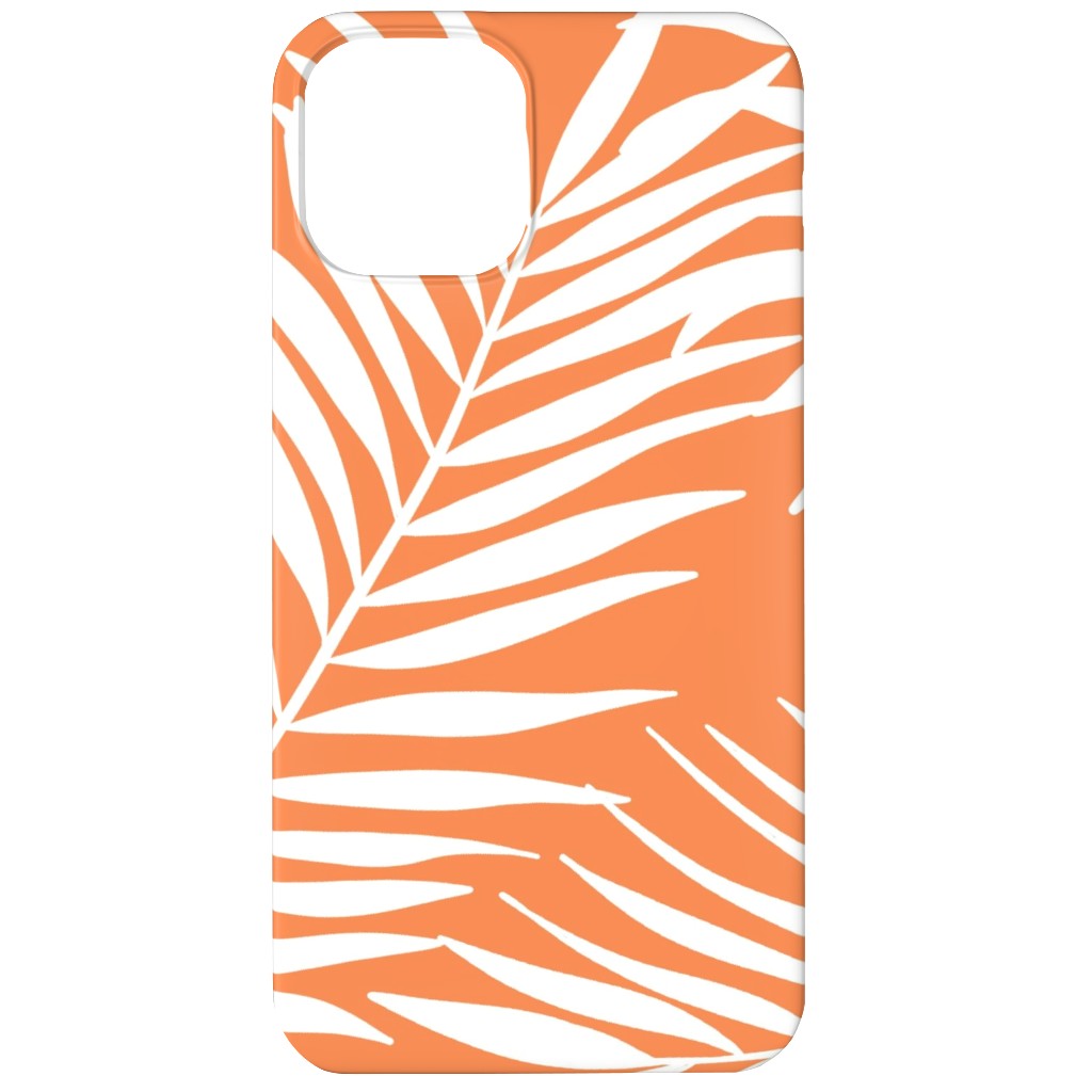 Palm Tree Leaves Phone Case, Slim Case, Matte, iPhone 12, Orange