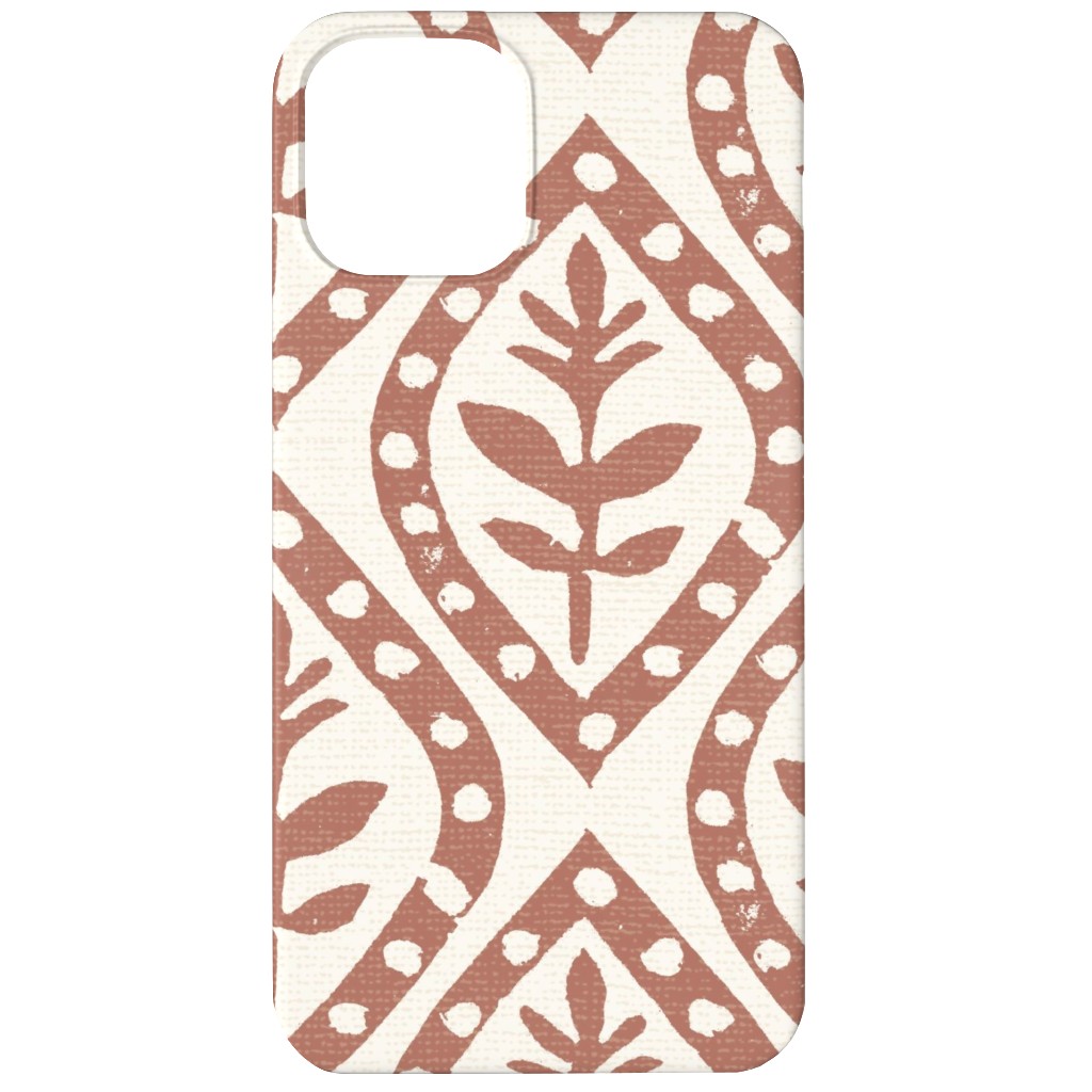 Molly's Print - Terracotta Phone Case, Slim Case, Matte, iPhone 12, Brown