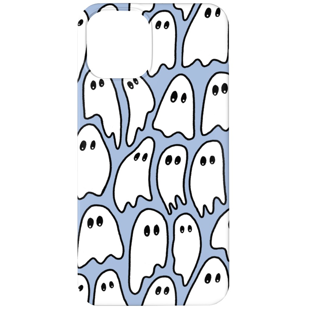 Ghosted Ghosts Phone Case, Slim Case, Matte, iPhone 12, Blue, Glacier