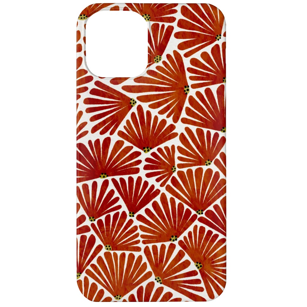 Solie - Red & White Phone Case, Slim Case, Matte, iPhone 12, Red, Red