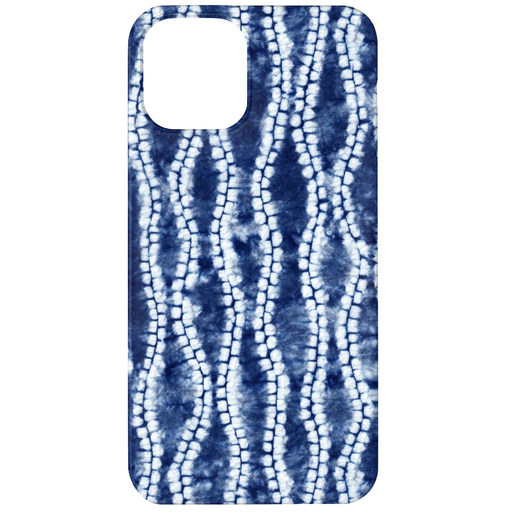 Shibori Ripples - Blue Phone Case, Slim Case, Matte, iPhone 12, Blue
