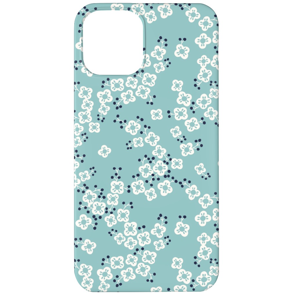Japanese Blossom - Blue Phone Case, Slim Case, Matte, iPhone 12, Blue