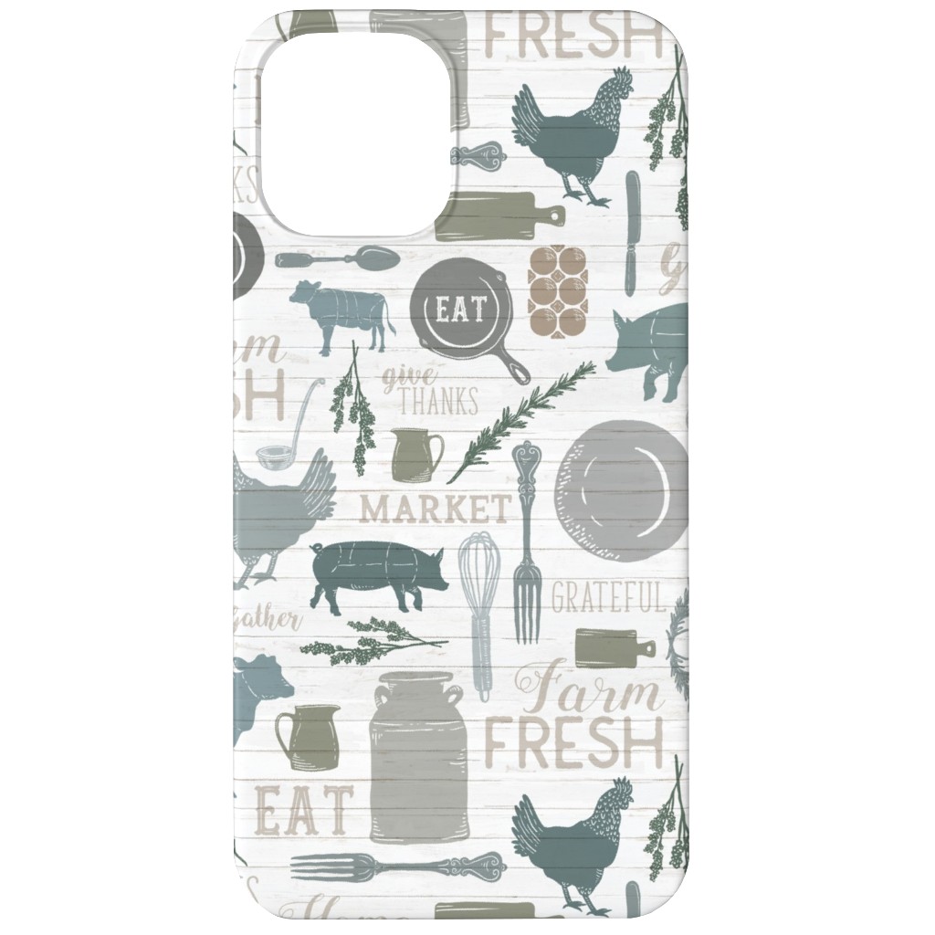 Sing for Your Supper - Gather Round & Give Thanks Phone Case, Slim Case, Matte, iPhone 12, Blue