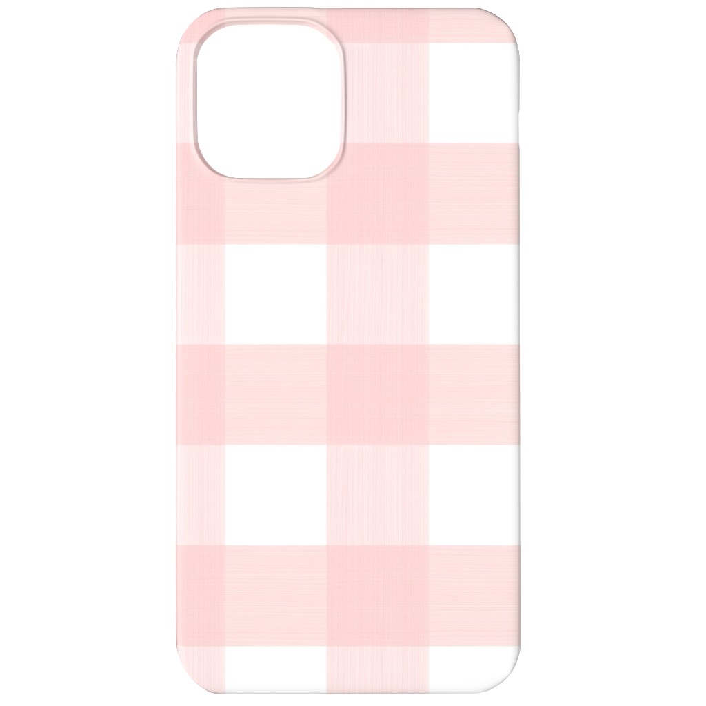 Cross Hatch Plaid Phone Case, Slim Case, Matte, iPhone 12, Pink