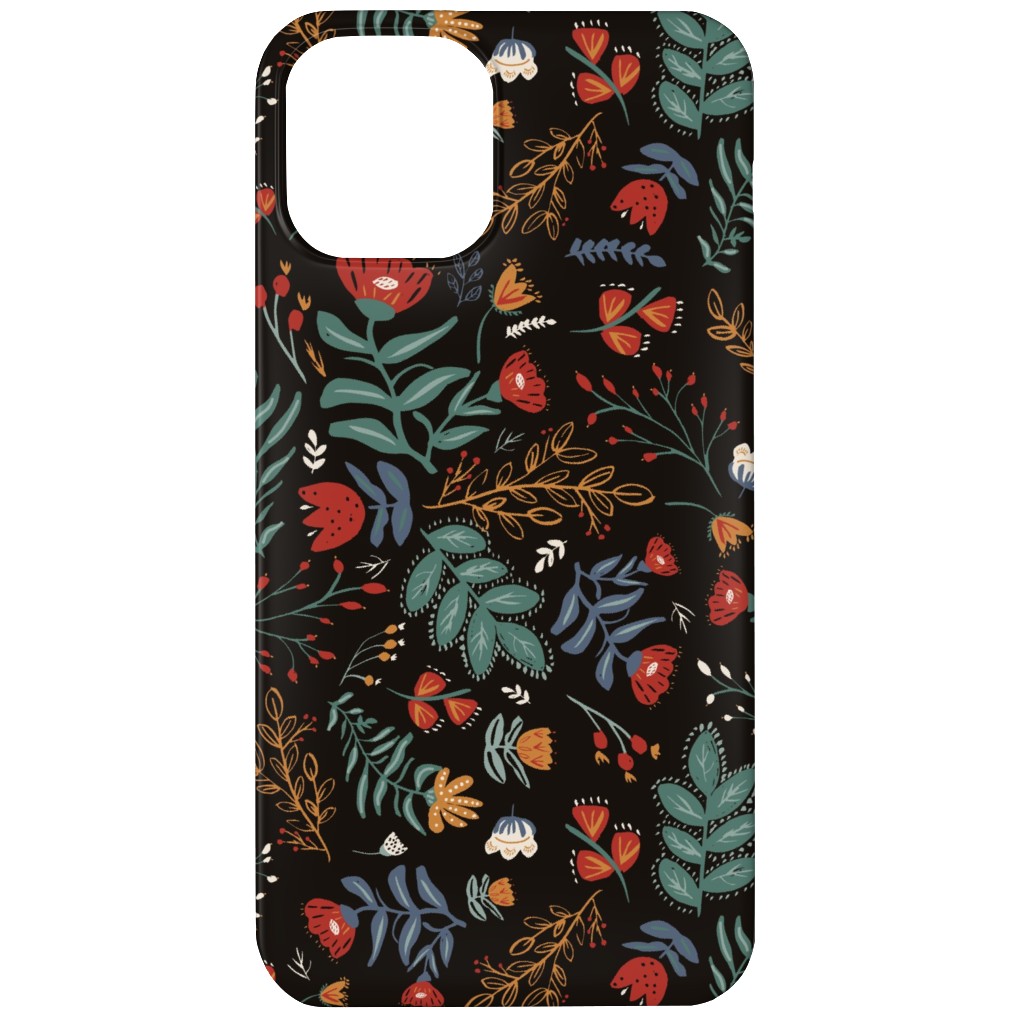 Midnight Garden Phone Case, Slim Case, Matte, iPhone 12, Black, Black