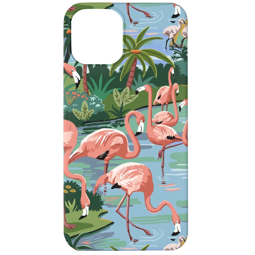 Flamingo Lagoon - Multi Phone Case, Slim Case, Matte, iPhone 12, Multicolor