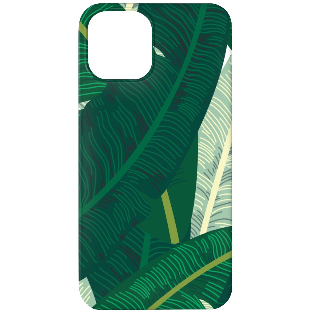 Classic Banana Leaves - Palm Springs Green Phone Case, Slim Case, Matte, iPhone 12, Green