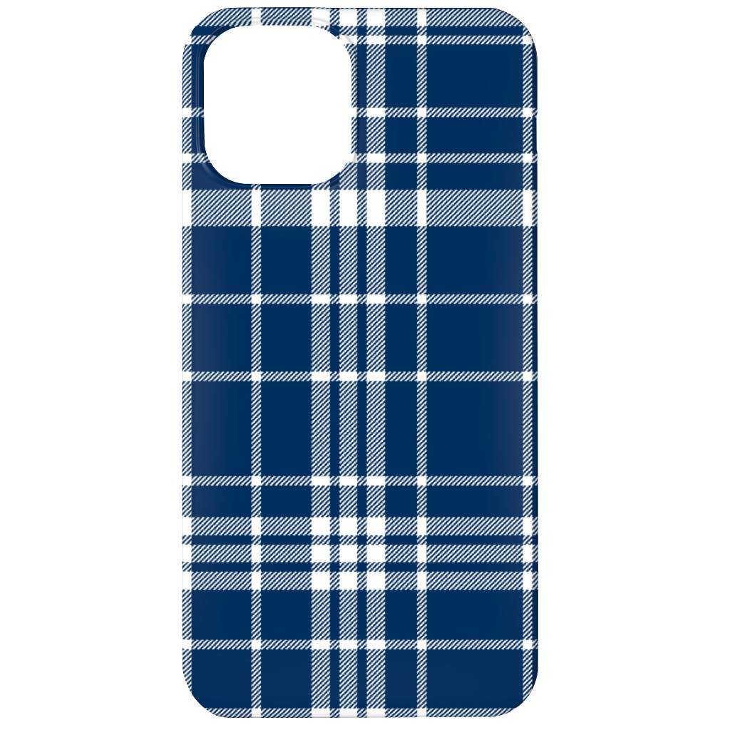 Tartan Check Phone Case, Slim Case, Matte, iPhone 12, Blue, Imperial