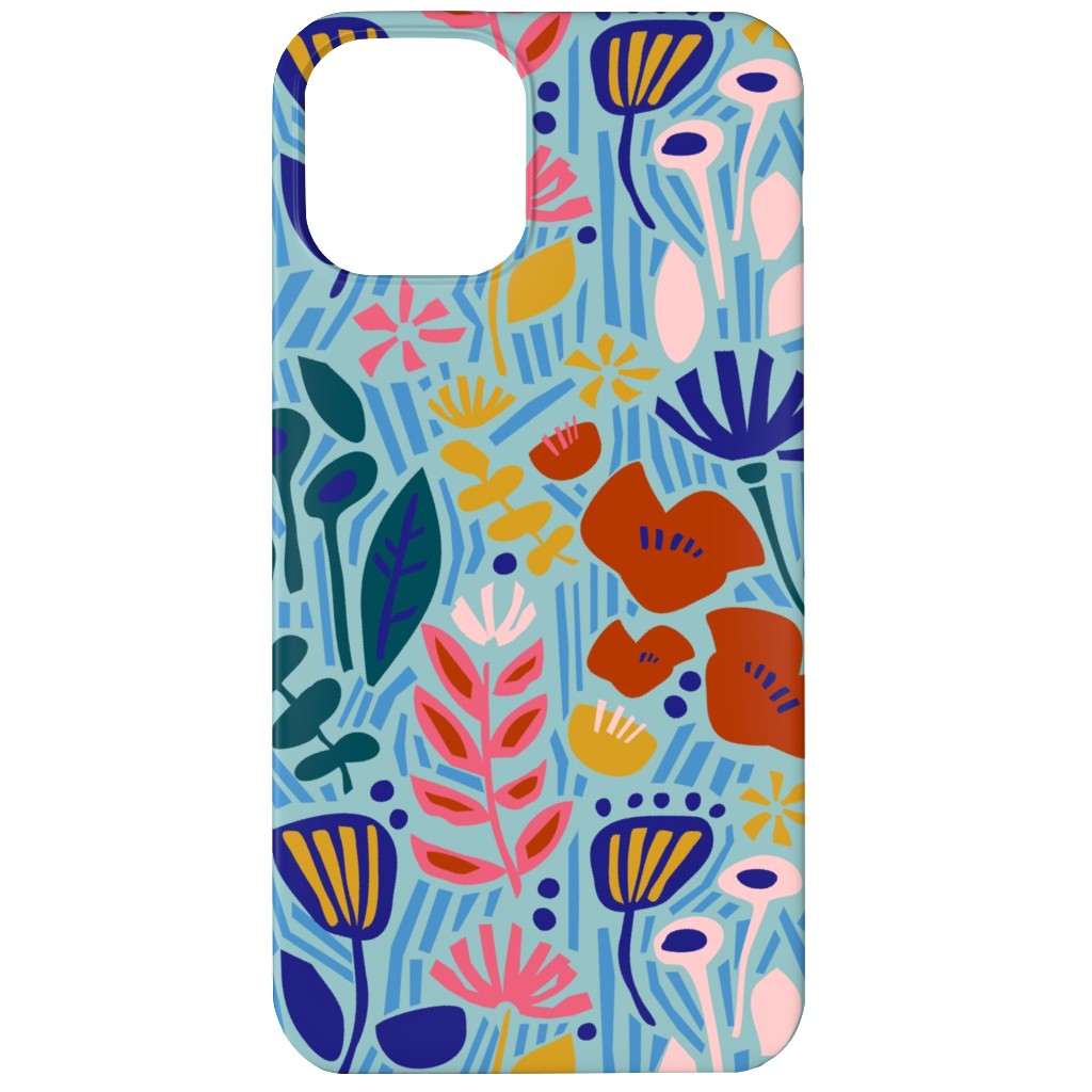 Paper Cut Floral Garden Phone Case, Slim Case, Matte, iPhone 12, Multicolor, Sea