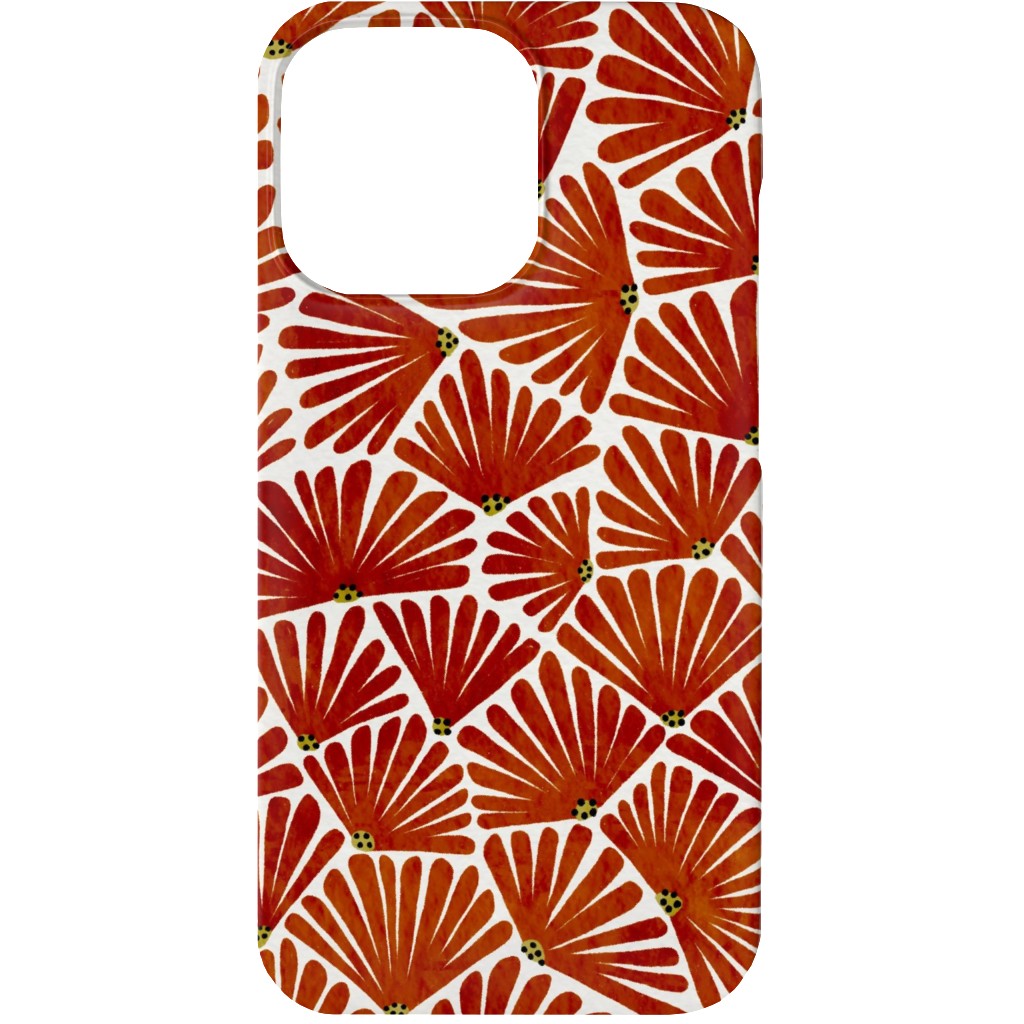 Solie - Red & White Phone Case, Silicone Liner Case, Matte, iPhone 13 Mini, Red