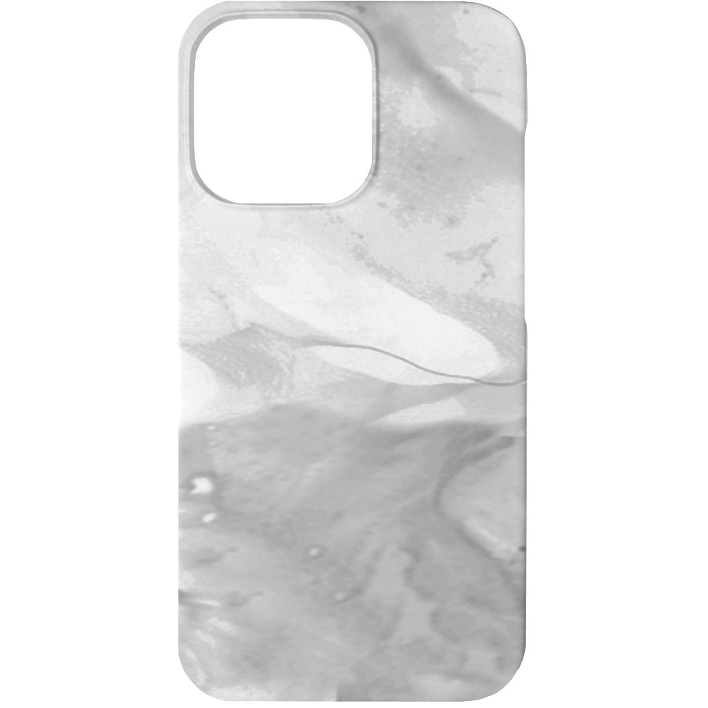 Carerra Marble - Watercolor Phone Case, Silicone Liner Case, Matte, iPhone 13 Mini, Gray