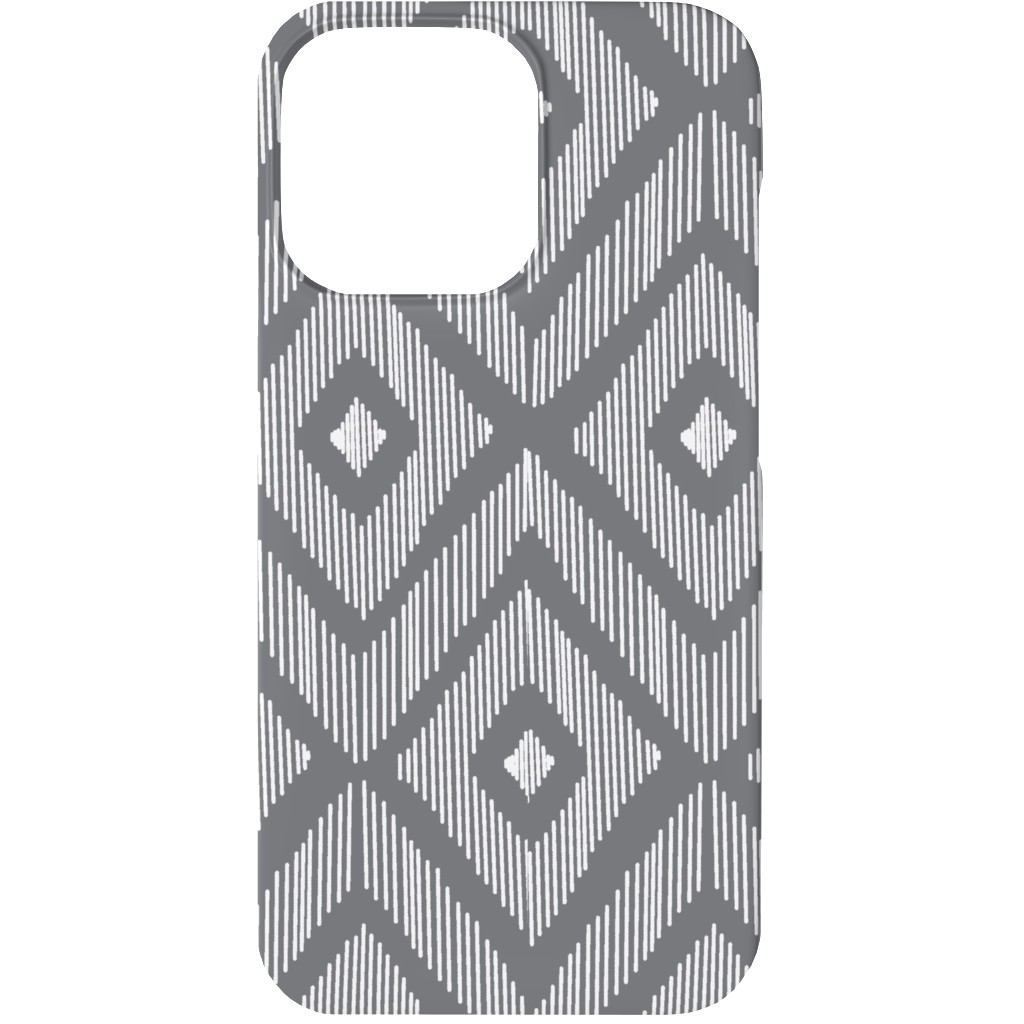 Ikat Phone Case, Silicone Liner Case, Matte, iPhone 13 Mini, Gray