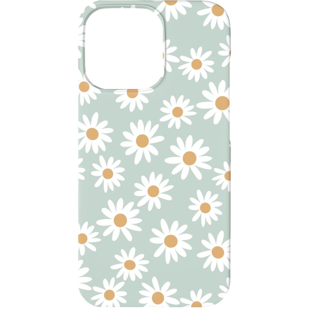Daisies Phone Case, Silicone Liner Case, Matte, iPhone 13 Mini, Blue