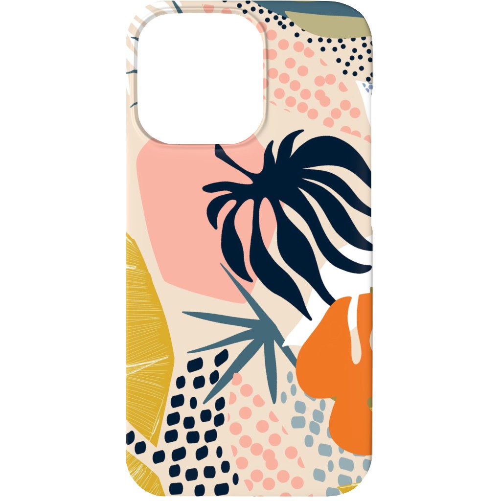 Tropical Foliage - Natural Retro - Multi Phone Case, Slim Case, Matte, iPhone 13 Mini, Multicolor