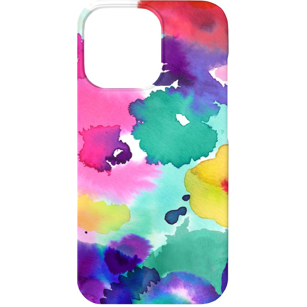 Abstract Floral Watercolor - Multi Phone Case, Slim Case, Matte, iPhone 13 Mini, Multicolor