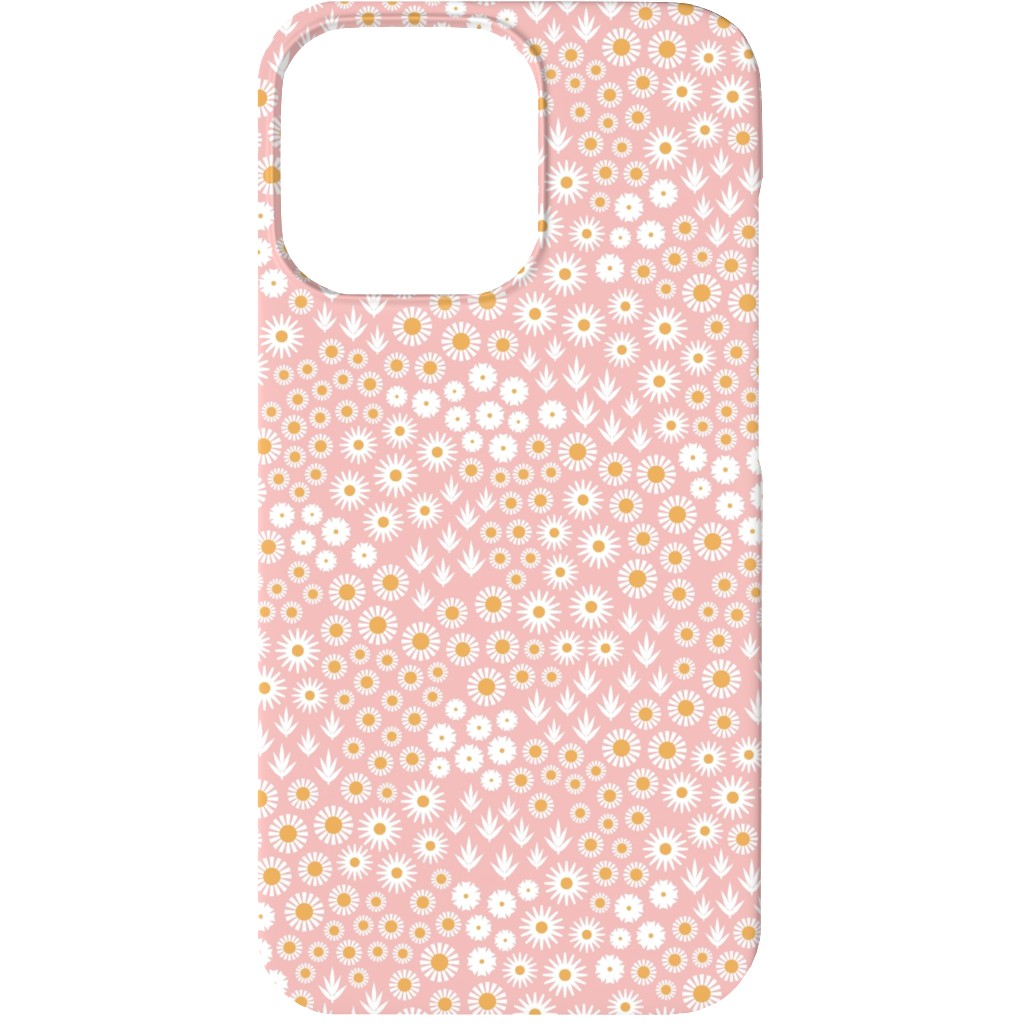 Ditsy Flowers - Pink Phone Case, Slim Case, Matte, iPhone 13 Mini, Pink