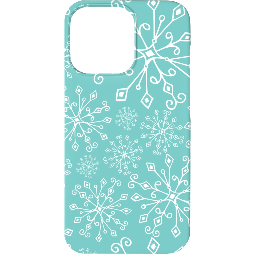 Frost Snowflakes Phone Case, Slim Case, Matte, iPhone 13 Mini, Blue