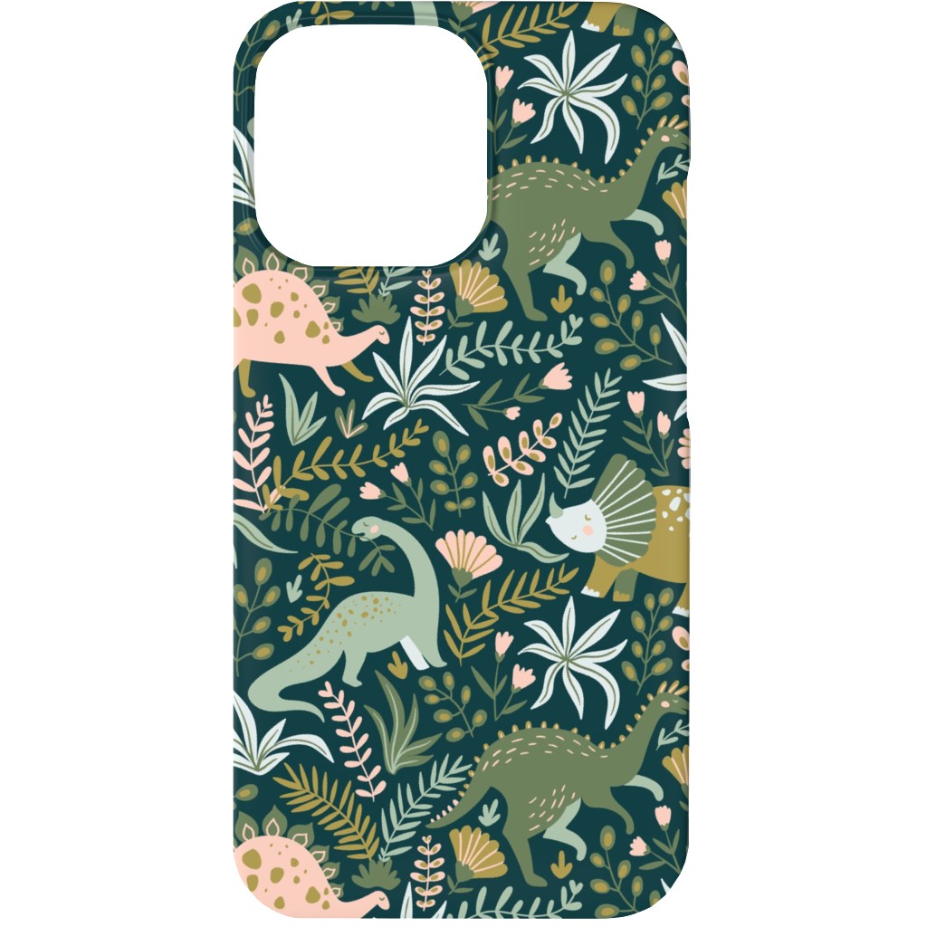 Dino - Green Phone Case, Slim Case, Matte, iPhone 13 Mini, Green