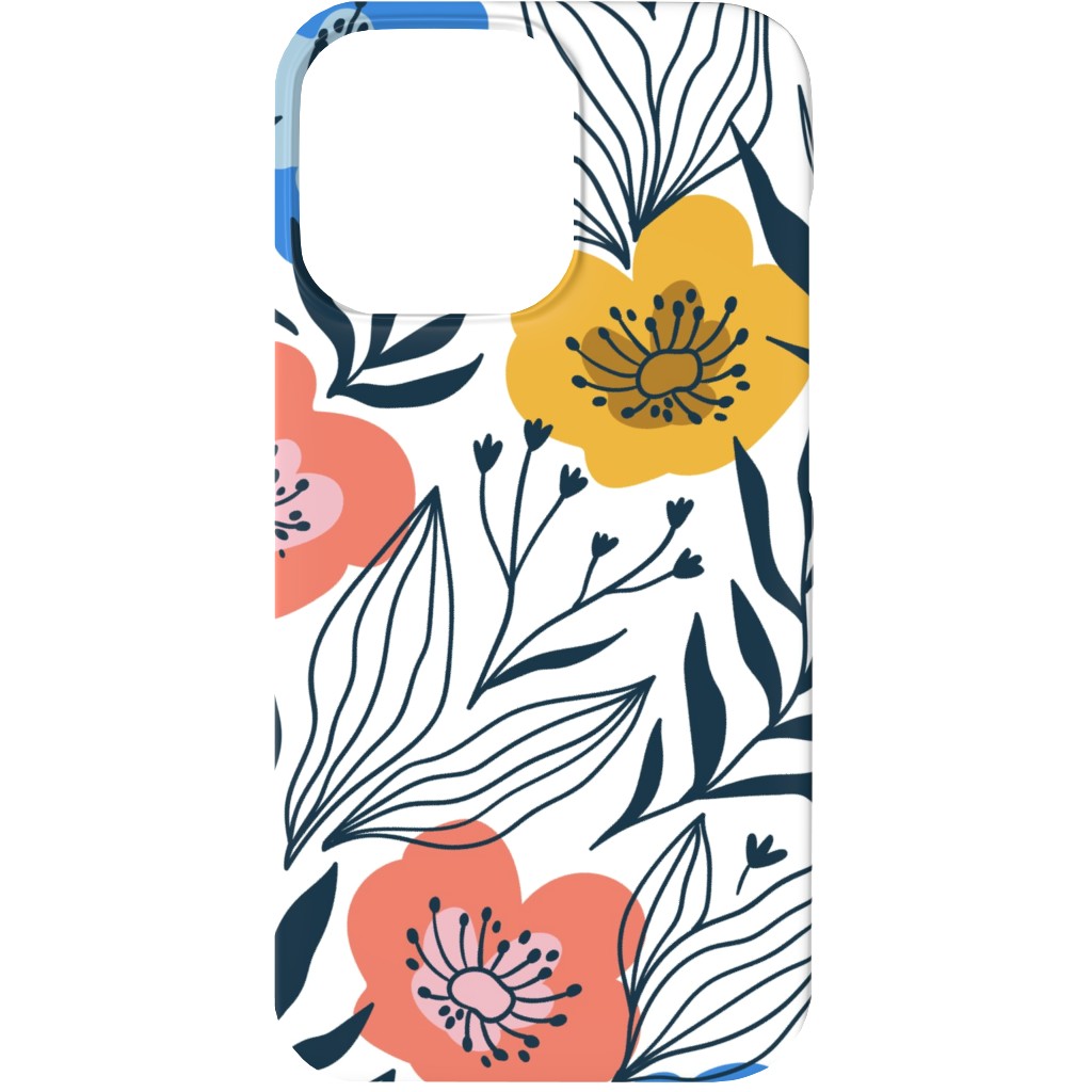 Colorful Flowers - Multi Phone Case, Slim Case, Matte, iPhone 13 Mini, Multicolor