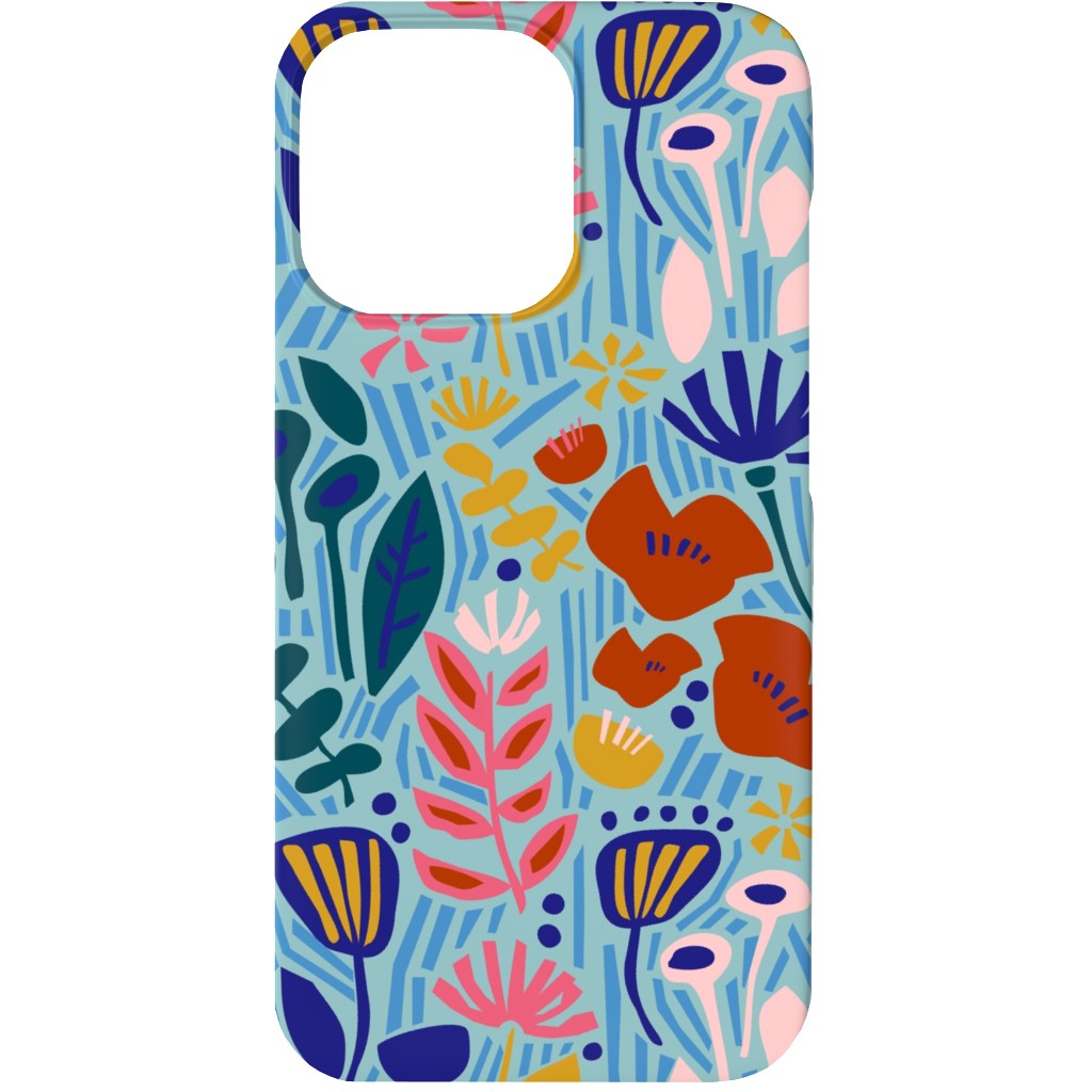 Paper Cut Floral Garden Phone Case, Slim Case, Matte, iPhone 13 Mini, Multicolor
