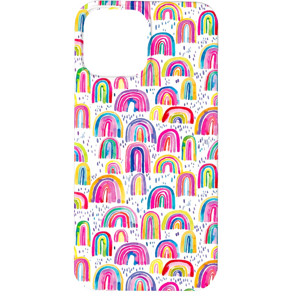 Rainbows Watercolor - Multi Phone Case, Silicone Liner Case, Matte, iPhone 13 Pro Max, Multicolor