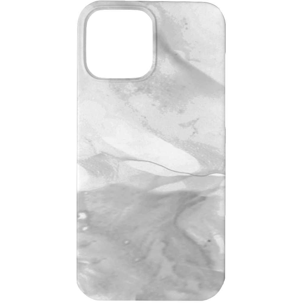 Carerra Marble - Watercolor Phone Case, Silicone Liner Case, Matte, iPhone 13 Pro Max, Gray, Gray