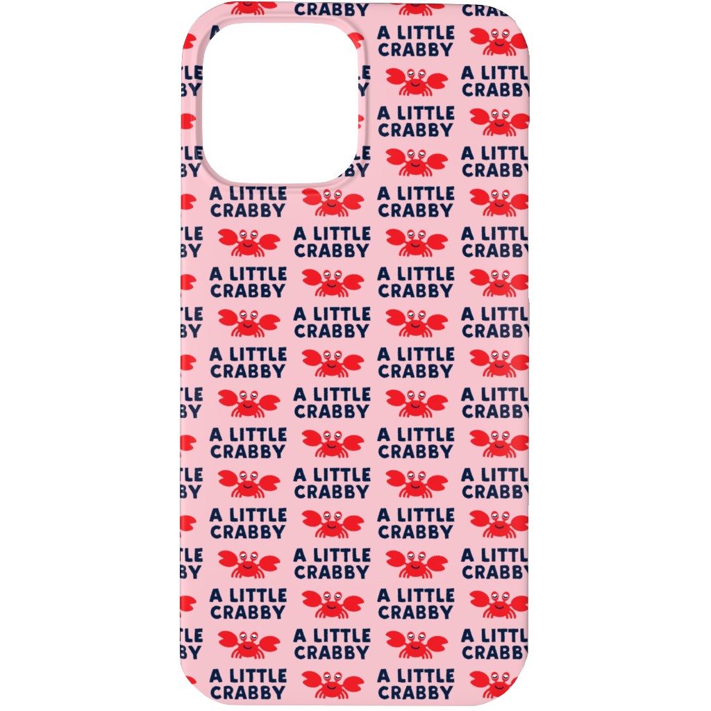 a Little Crabby - Nautical Phone Case, Silicone Liner Case, Matte, iPhone 13 Pro Max, Pink