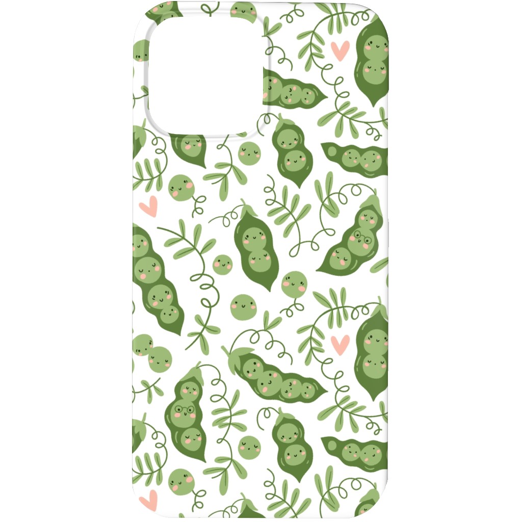 Cute Peas - Green Phone Case, Silicone Liner Case, Matte, iPhone 13 Pro Max, Green
