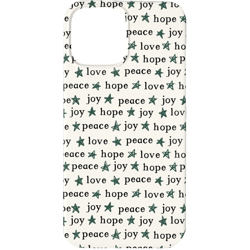 peace love hope joy beige phone case