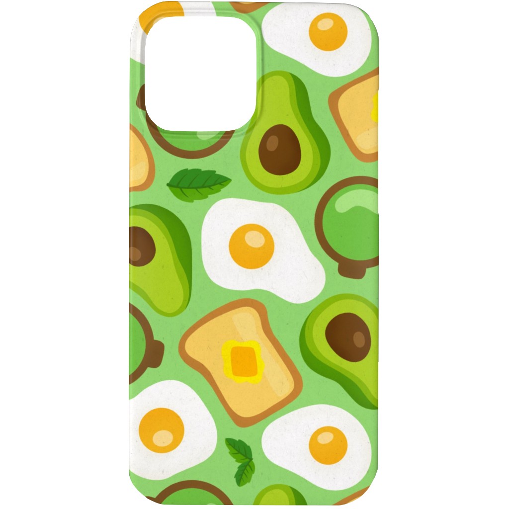 Deconstructed Avocado Toast - Green Phone Case, Slim Case, Matte, iPhone 13 Pro Max, Green