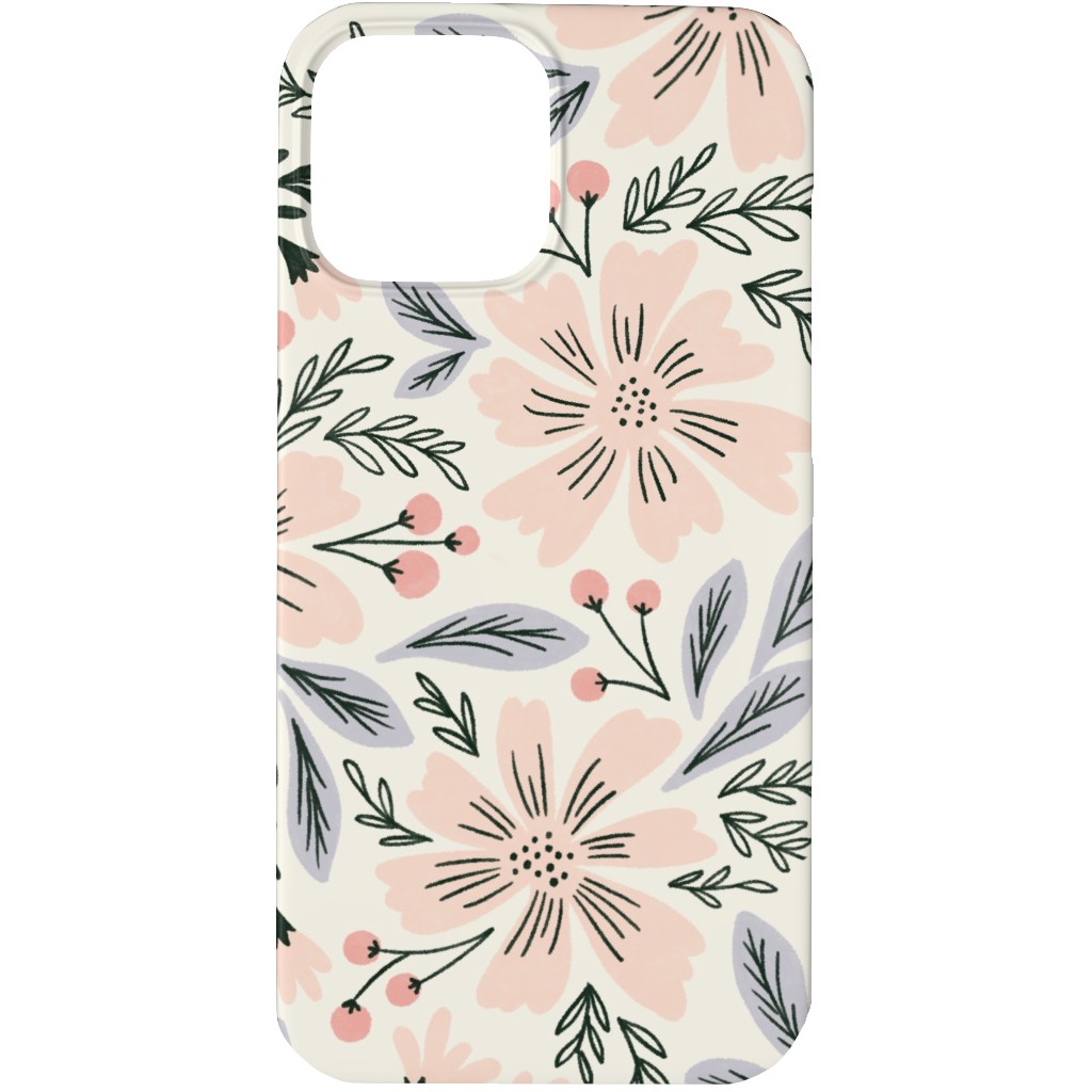 Flora - Pink Phone Case, Slim Case, Matte, iPhone 13 Pro Max, Pink, Bright Pink