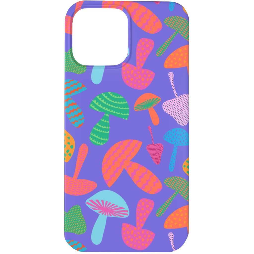 Mushroom Tossed - Bold Phone Case, Slim Case, Matte, iPhone 13 Pro Max, Purple