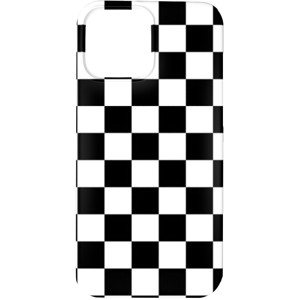 Checker - Black and White Phone Case, Slim Case, Matte, iPhone 13 Pro Max, Black