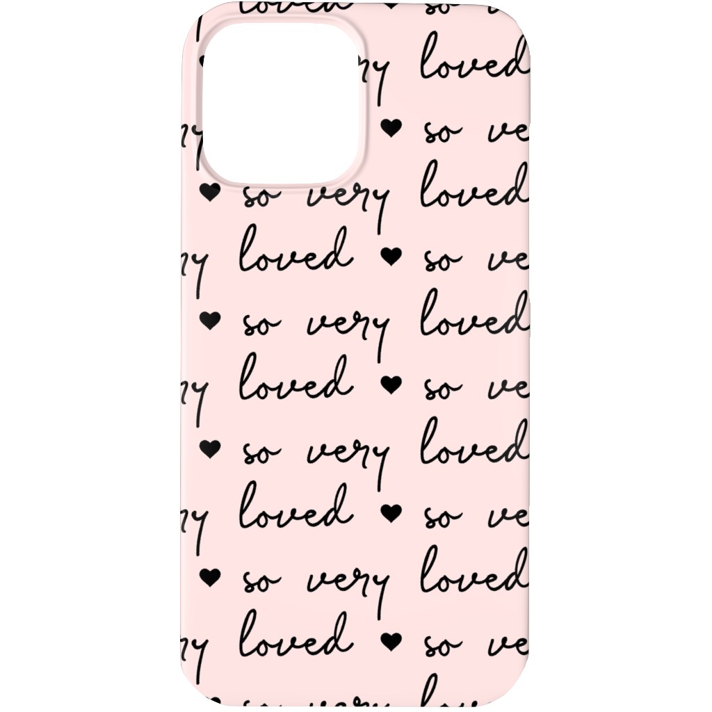 so Very Loved - Pink and Black Phone Case, Slim Case, Matte, iPhone 13 Pro Max, Pink, Bright Pink