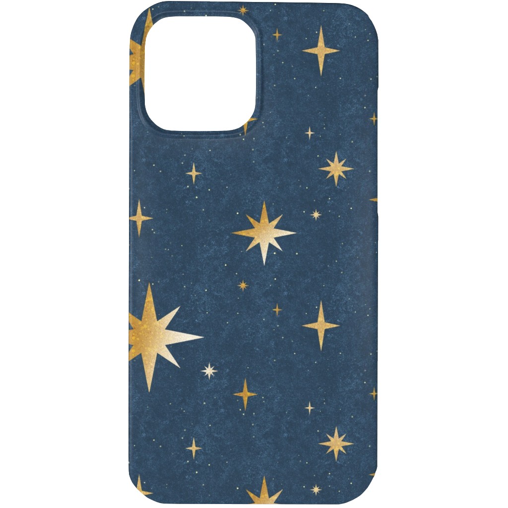 Art Deco Starbursts - Blue Phone Case, Silicone Liner Case, Matte, iPhone 13 Pro, Blue, True Blue