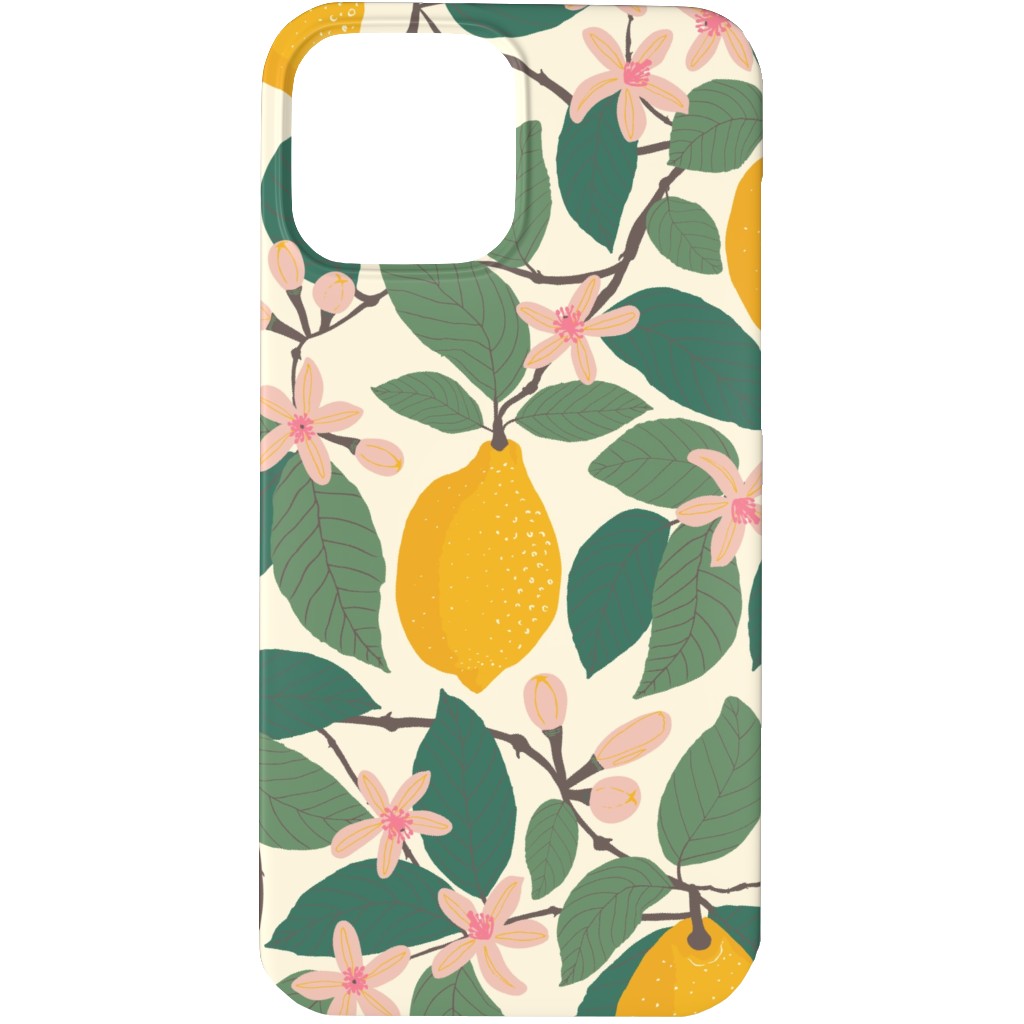 Lemon Tree - Yellow Phone Case, Silicone Liner Case, Matte, iPhone 13 Pro, Yellow, Classic Yellow