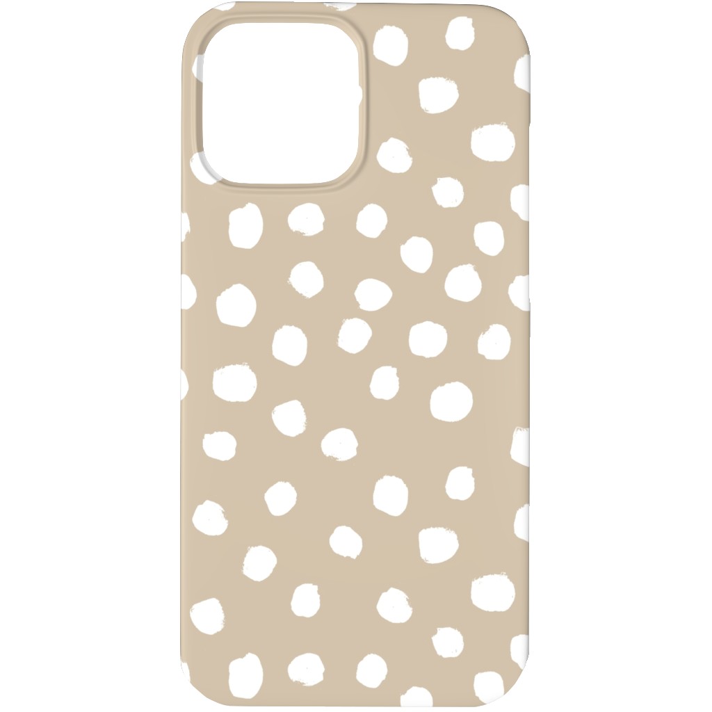 Soft Painted Dots Phone Case, Silicone Liner Case, Matte, iPhone 13 Pro, Beige