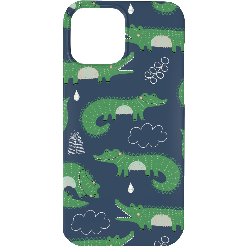 Cute Alligators - Green Phone Case, Silicone Liner Case, Matte, iPhone 13 Pro, Green