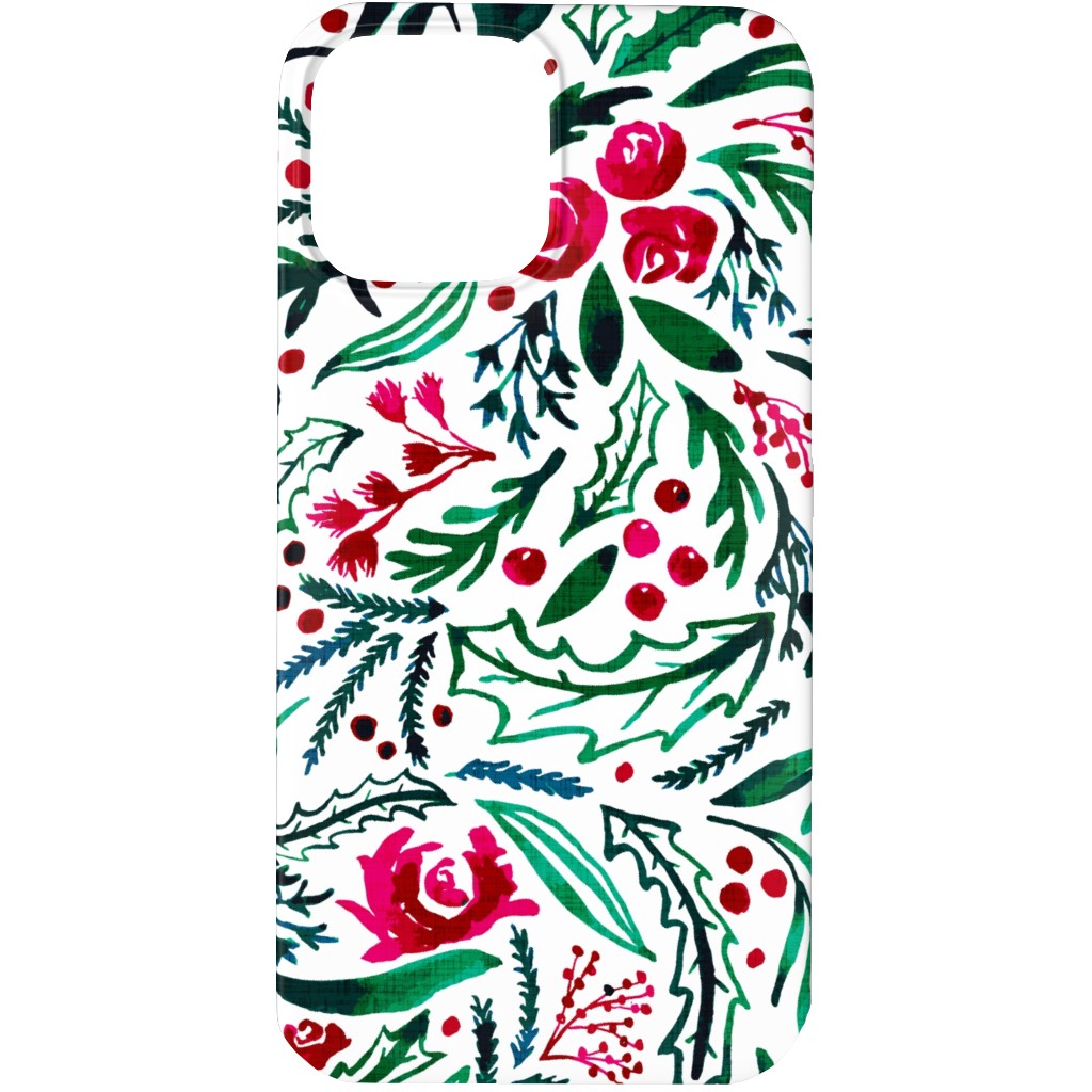 Noel Collection - Loose Floral Phone Case, Silicone Liner Case, Matte, iPhone 13 Pro, Multicolor