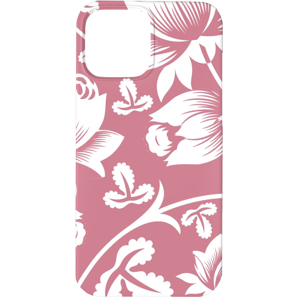 Lovely Rose Flower - Pink and White Phone Case, Silicone Liner Case, Matte, iPhone 13 Pro, Pink