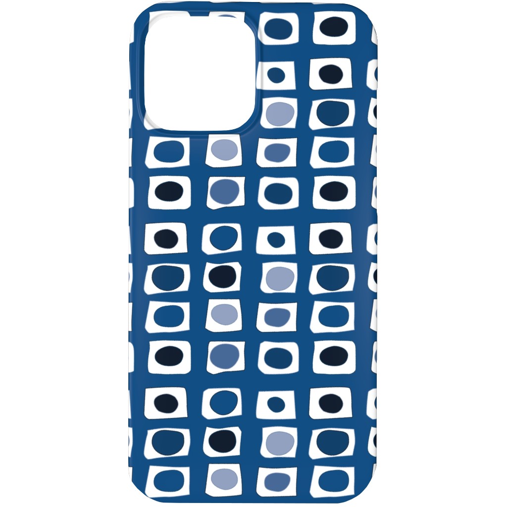 Little White Rectangles - Classic Blue Phone Case, Silicone Liner Case, Matte, iPhone 13 Pro, Blue, True Blue
