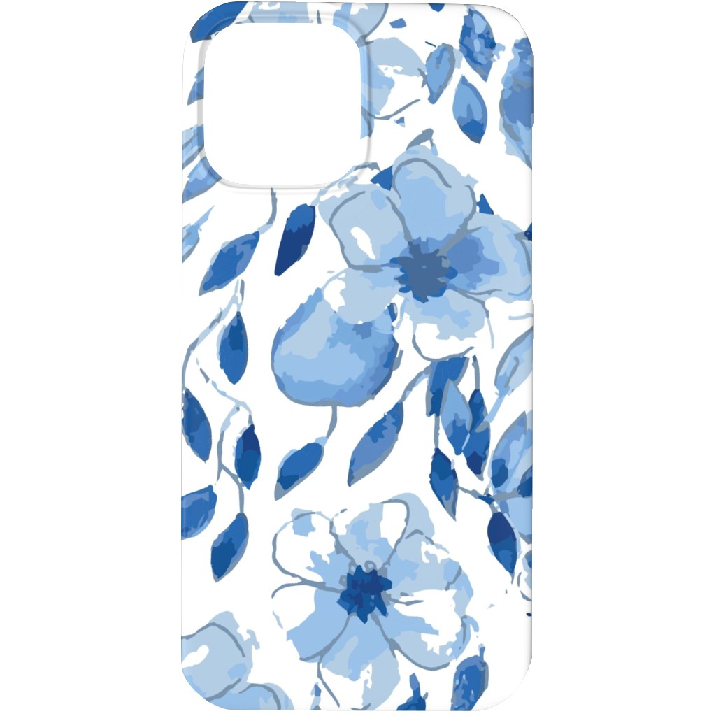 the Flow of the Garden - Blue Phone Case, Silicone Liner Case, Matte, iPhone 13 Pro, Blue