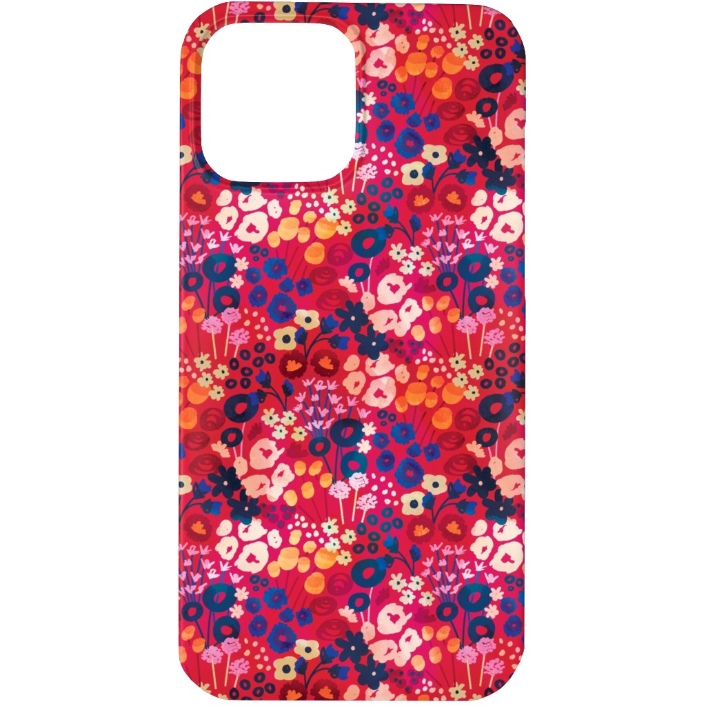 Modern Retro Floral - Multi Phone Case, Slim Case, Matte, iPhone 13 Pro, Multicolor